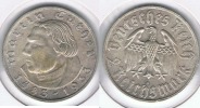 ALEMANIA  DEUTSCHES 2 REICHMARK A 1933 PLATA SILVER R - 2 Reichsmark