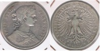ALEMANIA  FRANKFURT THALER  1859 PLATA SILVER R - Taler & Doppeltaler
