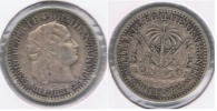 HAITI 10 CENTS PESO 1881 PLATA SILVER R - Haïti