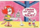 CPM DE L'ILLUSTRATEUR BARBEROUSSE  HUMOUR  CHAT ET SOURIS L'AMOUR - Barberousse