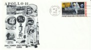 Apollo-12 Cover, Cape Canaveral Postmark 14 November 1969, Astronauts Conrad Bean & Gordon, 1st Moon Rocks - Etats-Unis