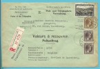 168+176+208 Op Brief "Admin. Postes /Telegraphes" Aangetekend VALEURS A RECOUVRER / POSTAUFTRAG - LUXEMBOURG - Covers & Documents