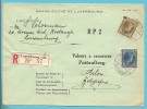 207+258  Op Brief "Admin. Postes /Telegraphes" Aangetekend VALEURS A RECOUVRER / POSTAUFTRAG - LUXEMBOURG - Cartas & Documentos