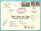 168+208 Op Brief Aangetekend VALEURS A RECOUVRER / POSTAUFTRAG Met Stempel LUXEMBOURG - Lettres & Documents