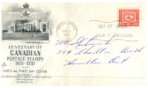 (467) Canada FDC Cover - 1951 - Stamp Centenary - ....-1951