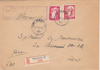 ATOM RESEARCH, TEXTILE FACTORY, STAMPS ON REGISTERED COVER, 1961, ROMANIA - Storia Postale
