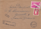 FENCING, ATOM RESEARCH, STAMPS ON REGISTERED COVER, 1962, ROMANIA - Storia Postale
