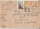 DEER, LOCOMOTIVE, PIANO, BOOKS, STAMPS ON REGISTERED COVER, 1962, ROMANIA - Storia Postale