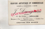 33 - BEGLES - J. DUVIGNEAU GRAVEUR - 27 RUE CREMER- GRAVURE SUR BIJOUX- FERNAND REBEYROLLE MACON - Cartes De Visite