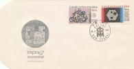 Czechoslovakia / First Day Cover (1967/07 B) Praha (1): Expo 67 Montreal (60h - Glass; 1Kcs - Technical Progress, Atom) - 1967 – Montreal (Canada)