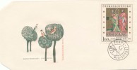 Czechoslovakia / First Day Cover (1967/29 E) Praha (4): Czech Master "Epitaph Of Jan Of Jeren" (1395) - Piciformes (pájaros Carpinteros)