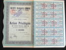 Action 100 Francs Serie B Societe Francaise Lemoine Sondages Foncages Et Atelier Siege Social Paris 20/03/1926 - J - L