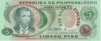 (B0202) PHILIPPINES, 1978 (ND). 5 Piso. P-160a. UNC - Filippine