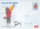 30092- UCA MARINESCU, POLAR EXPLORER, ARCTICA, PENGUINS, COVER STATIONERY, AUTOGRAPHED, 2001, ROMANIA - Poolreizigers & Beroemdheden