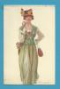 Delcampe - CPA 951-4 Art Déco Fantaisie Jeune Femme Mode Illustrateur Italien BOMPARD Italie - Bompard, S.