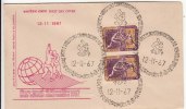 Pair On FDC Used World Wrestling, Sport India 1967 - Ringen