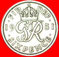 * MONOGRAM (1949-1952): GREAT BRITAIN  6 PENCE 1951! GEORGE VI (1937-1952) LOW START  NO RESERVE! - H. 6 Pence