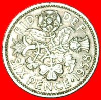 ★LAST TYPE: UNITED KINGDOM ★ 6 PENCE 1958! LOW START ★ NO RESERVE! - H. 6 Pence