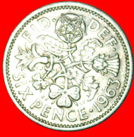 ★LAST TYPE: UNITED KINGDOM ★ 6 PENCE 1963! LOW START ★ NO RESERVE! - H. 6 Pence