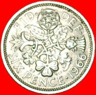 ★LAST TYPE: UNITED KINGDOM ★ 6 PENCE 1966! LOW START ★ NO RESERVE! - H. 6 Pence