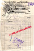 75- PARIS - FACTURE F. DROUHIN - PIECES DETACHEES POUR VELOCIPEDES-VELO- VELOCIPEDIE- CYCLES- 56 RUE SEDAINE- 1913 - Transportmiddelen