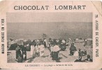 CHROMO CHOCOLAT LOMBAT LE TREPORT LA PLAGE L'HEURE DU BAIN - Lombart