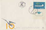 Enveloppe  1er  Jour  ISRAEL   10éme  Anniversaire  De  L' Aviation  Civile   1959 - FDC