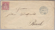 Heimat BL LANGENBRUCK 1875-07-22 Blau Brief Nach Basel - Briefe U. Dokumente