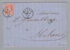 Heimat BS Basel 1867-04-10 Brief >Mailand Sitzende H. 30Rp.rot - Briefe U. Dokumente