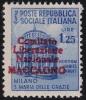 ITALIA EMISSIONE LOCALE C.L.N. 1945 Maccagno L.1,25 / Gomma Integra  Prezzo Catalogo Euro 250 - Nationales Befreiungskomitee