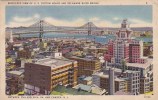 Birds Eye View Of U S Custom House And Delaware River Bridge Between Philadelphia Pennsylvania And Camden New Jersey - Camden