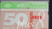 BRITISH TELECOM - Phonecard 50plus Units  Used - BT Cartes Mondiales (Prépayées)
