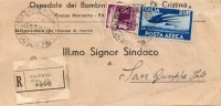 1948  LETTERA RACCOMANDATA CON ANNULLO PALERMO 10 - Poste Aérienne