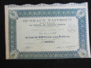 Action 500 Frs Bureaux Taitbout Siège Social à Paris Share Coupons 19/3/1924 - A - C