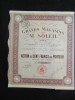 Action 500 Frs Grands Magasins "AU SOLEIL" Share Coupons Siege Social Paris 5/07/1923 - G - I