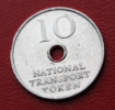 Token Jeton Aluminium " 10 National Transport Token" - Professionali/Di Società