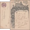 Allemagne 1889. Carte Entier TSC (première Série). Le Château De La Wartbourg, Eisenach. Etat Parfait (rare) - Châteaux