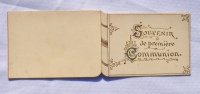 COMMUNION : Superbe Carte Avec Enluminures à Paillettes / HAM-SUR-HEURE, Imprimeur Frère. Circa 1917 - Kommunion