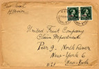 Enveloppe Brief Cover Paire 724T Uccle-Ukkel à New-York - 1946 -10%