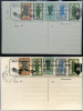 Katanga - Local Overprint - Stanleyville - 2 Different Souvenir Cards (1 & 2 Stamps) - 1/5 - Masks - 1964 - Katanga