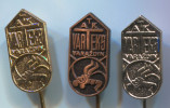 WRESTLING - ATK Varazdin Croatia Vintage Pin Badge, 3 Pieces - Worstelen