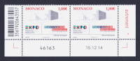 2015 MONACO "EXPO MILANO 2015" COPPIA SINGOLI MNH - Unused Stamps