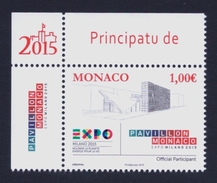 2015 MONACO "EXPO MILANO 2015" SINGOLO MNH - Neufs