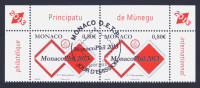 2013 MONACO "MONACOPHIL 2013" COPPIA SINGOLI ANNULLO PRIMO GIORNO - Used Stamps