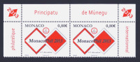 2013 MONACO "MONACOPHIL 2013" COPPIA SINGOLI MNH - Ongebruikt