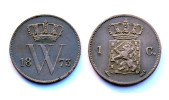 1 Cent 1873 Nederlanden / Pays-Bas. William III°. Bronze - 1849-1890 : Willem III