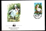 ROUMANIE   FDC   WWF  Panda  Pelicans - Pélicans