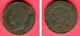 5 CENTIMES 1837 M    TB 22 - Charles III.