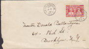 Canada CRAIG HARBOUR (N.W.T.) 1935 Cover Lettre BROOKLYN USA 3c. GV. Coronation Jubilee Stamp - Cartas & Documentos