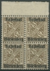 Württemberg Dienstmarken 1919 Mit Aufdruck 259 X 4er-Block OR Postfrisch WZ 1 - Ungebraucht